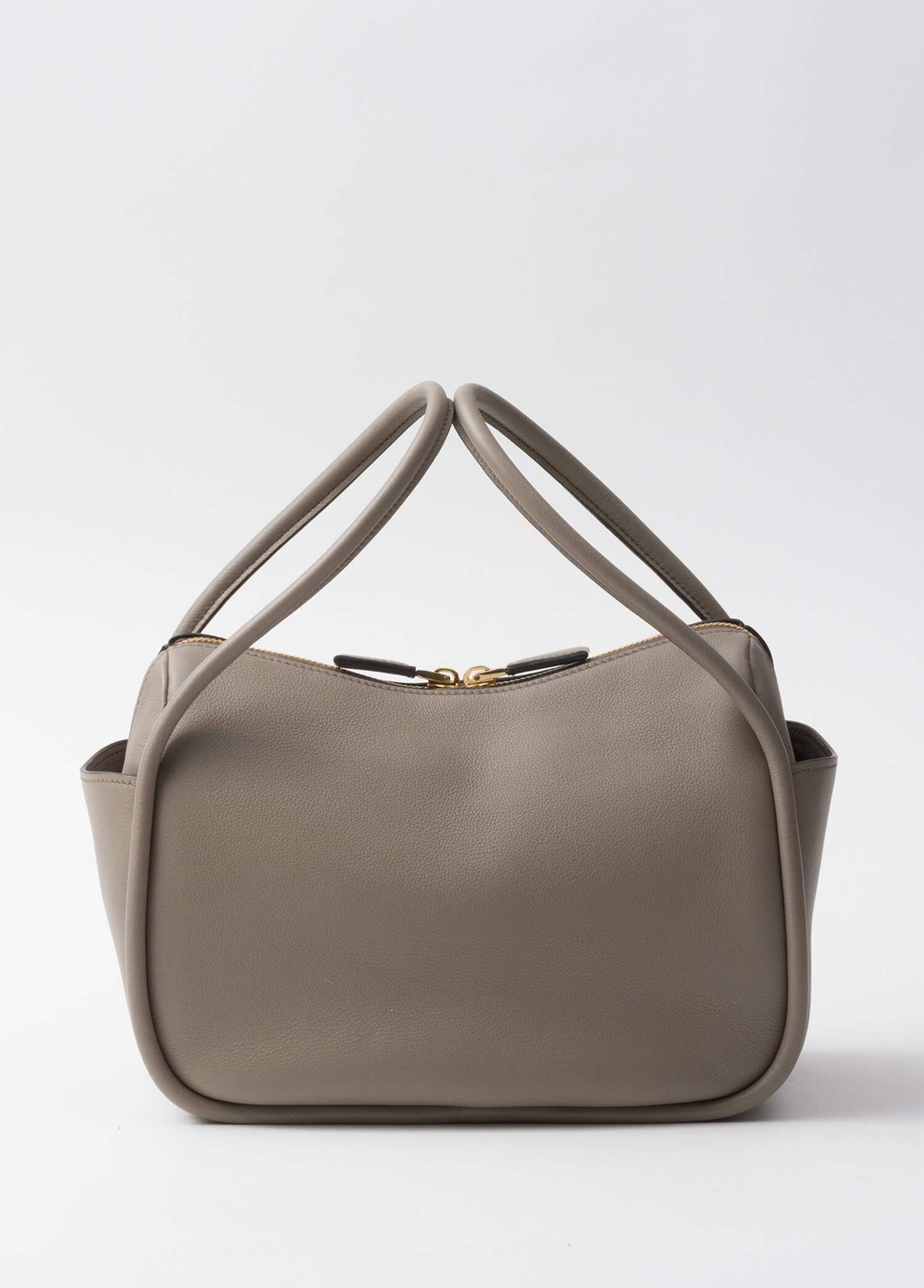 Grey Leather Women's Handbag