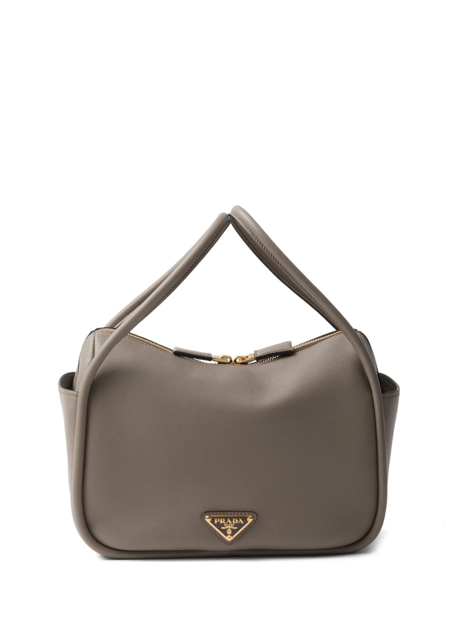 Grey Leather Women's Handbag